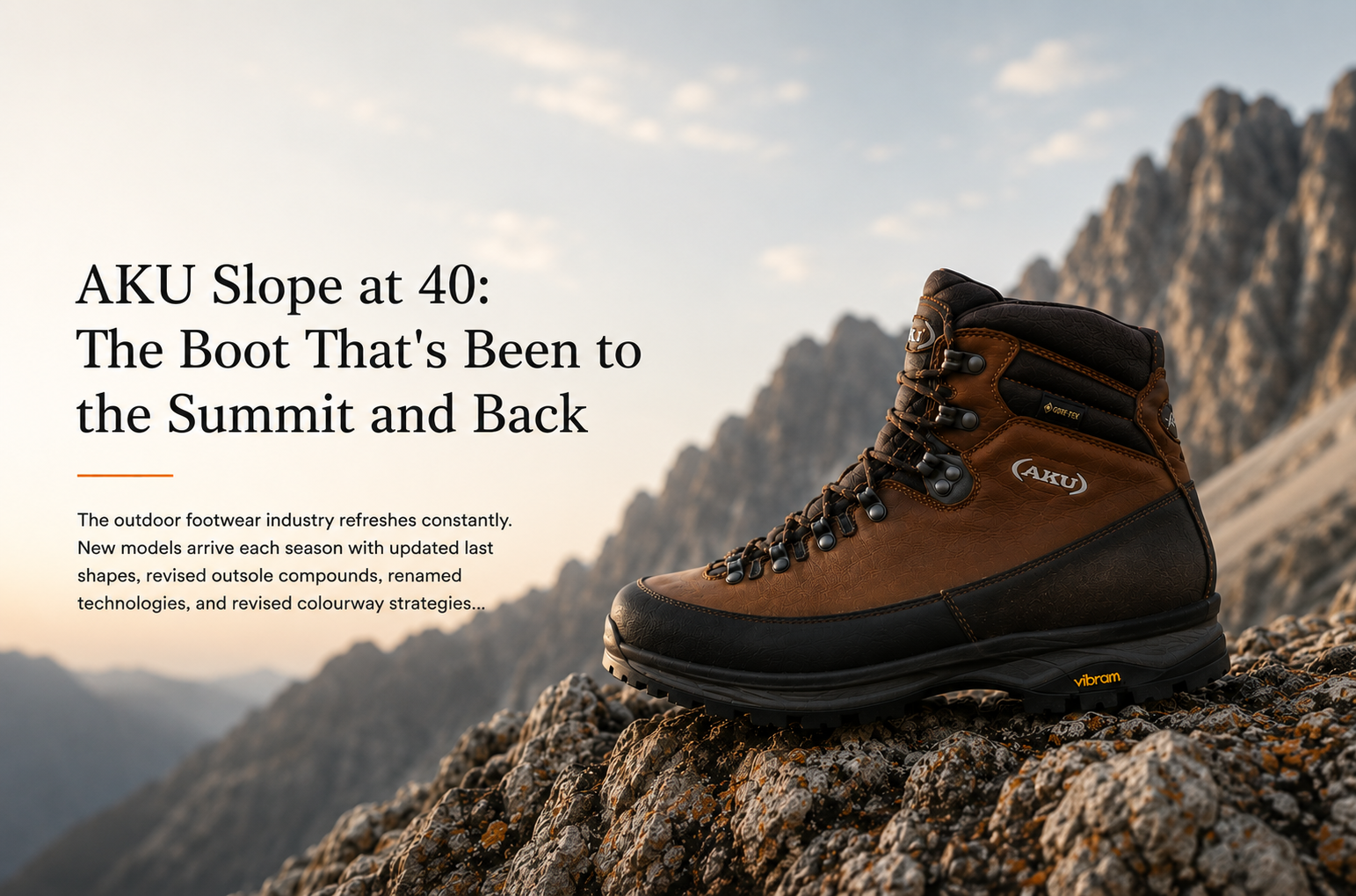 AKU Slope at 40: The Boot That's Been to the Summit and Back 