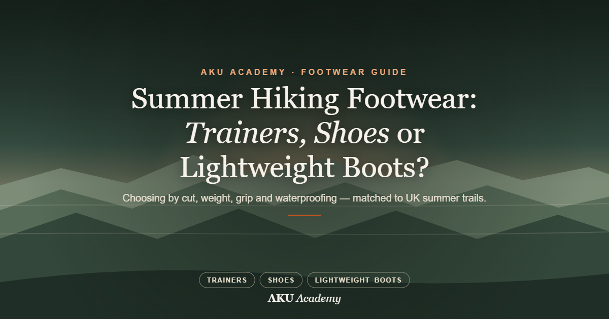 Summer Hiking Footwear: Trainers, Shoes or Lightweight Boots?