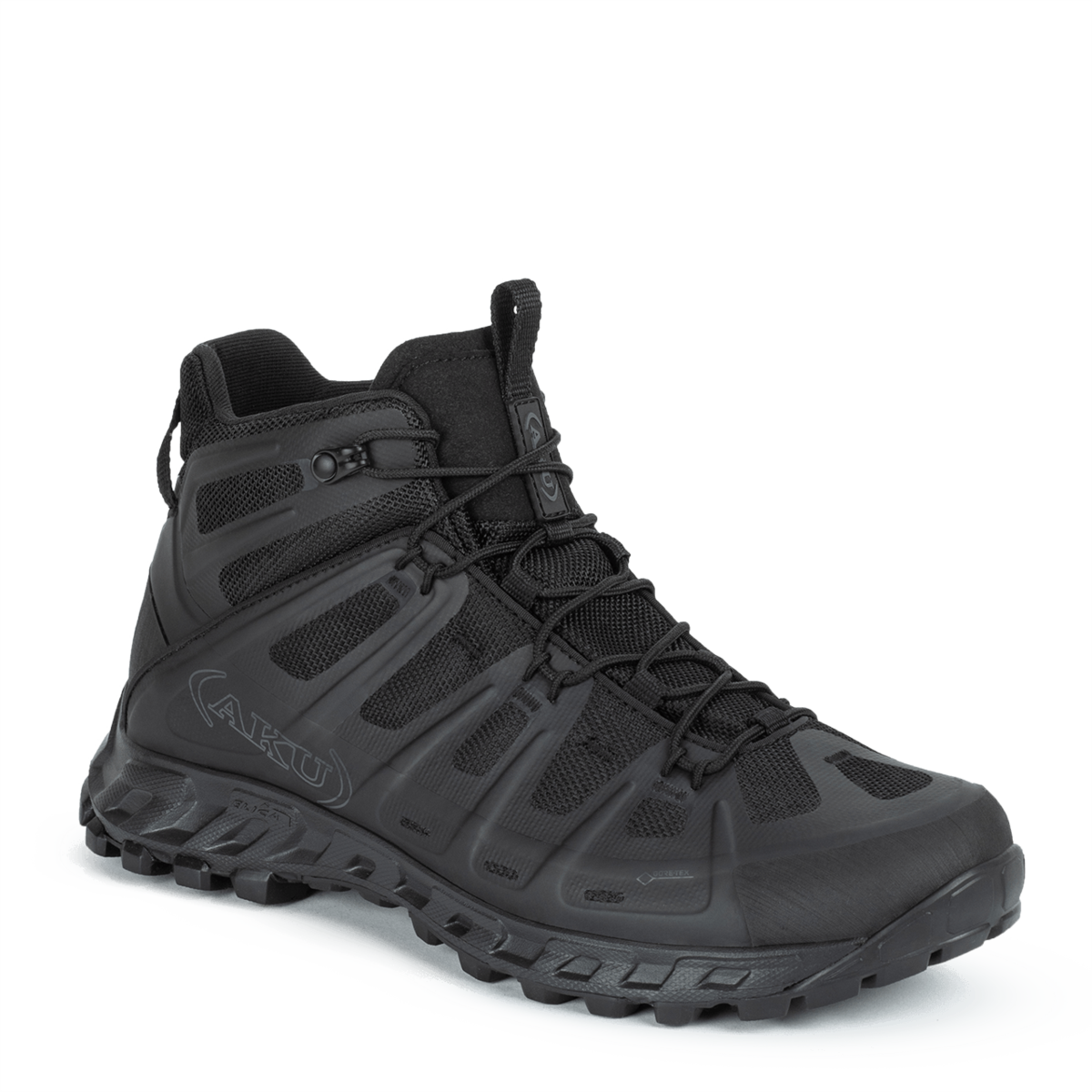 AKU Selvatica Tactical Mid GTX black duty boot.